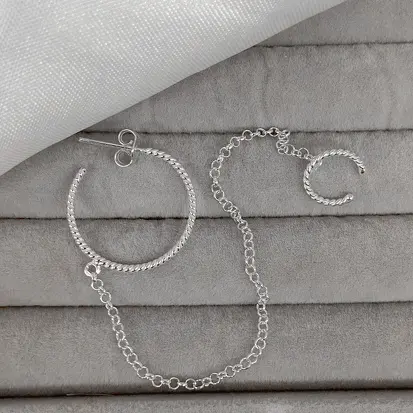 BRINCO ARGOLA CORRENTE + PIERCING